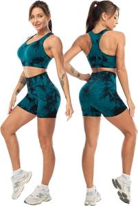 Vente en gros 2024 Spandex sans couture pour femmes grande taille Sports Fitness Active Wear Ensemble de yoga deux pièces Leggings - Product Image 5