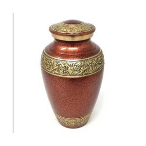 Urna de artesanía para cenizas humanas, suministros funerarios de oro, fabricante y exportador de cremación de urna de metal al por mayor de La India - Product Image 6