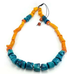 Women's Vintage Lightweight Geometric Resin Necklace Ball Shape Pattern with <b>Rope</b> <b>Chain</b> for Party & Wedding - Product Image 2