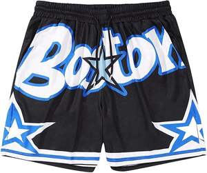 Shorts de basket-ball pour hommes, shorts de sport décontractés, shorts de course à pied en mesh avec imprimé graphique - Product Image 6