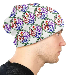 Freemason Skullies Beanie Caps York Rite Thin Hat Autumn Spring <b>Bonnet</b> Hats Men Women's Hip Hop Ski Cap Beanies Knitting Hats - Product Image 4