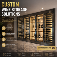 Système de rangement et de présentation de vin personnalisé en acier inoxydable pour hôtels, restaurants, bars et villas