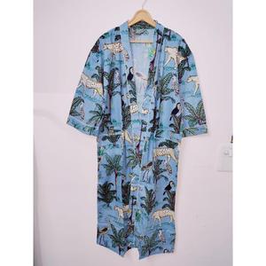 Kimono de algodón hecho a mano para mujer, ropa de playa de estilo indio, ropa de salón para Primavera, ropa de dormir y batas de baño para mujer - Product Image 1