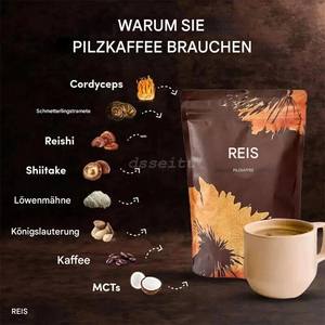 Compre Café de Hongos Ryzo de Primera Calidad, 180g, Café Herbal de Hongos, Bienestar Suave para la Vida Cotidiana - Product Image 4