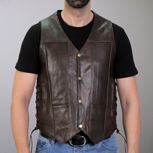 Chaleco de Motociclista Estilo Retro para Hombre MONO RIDER 'Side Lace', Impermeable, Cortavientos, Transpirable, Táctico y Protector - Product Image 2