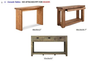 Table console en bois, meubles anciens, haute qualité, 100% bois naturel, table console en bois pour la maison, la villa, l'appartement ou le bar, pour la décoration - Product Image 3