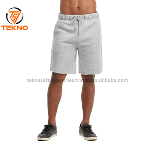 กางเกงขาสั้นของผู้ชายผ้าฝ้าย100% แบบผูกเชือกกางเกงลำลองสีพื้นพื้นมีเชือกผูกสำหรับฤดูร้อน - Product Image 2