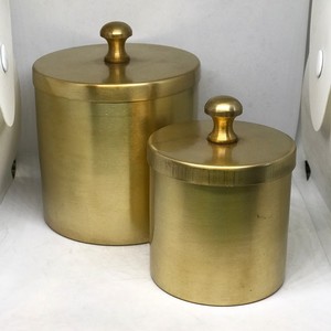 Golden Antique With Lid Best Selling Candle <b>Jar</b> for Christmas and Home Decoration High Quality Metal Iron Gold Plated Vessel - Product Image 2