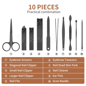 Kit de manucure de voyage personnalisé avec pochette résistante à la rouille et facile à transporter pour ongles - Product Image 4