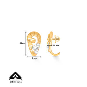 Boucles d'oreilles créoles Nexus Spark plaquées rhodium avec perles pour femme, or 14 carats et platine, cadeau tendance - Product Image 5