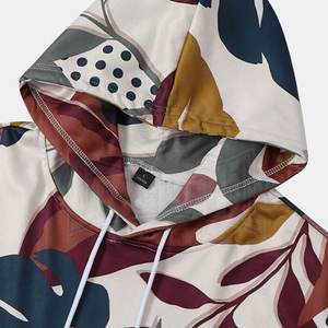 เสื้อมีฮู้ดแขนยาวพิมพ์ลายซับลิเมชันสีทึบโลโก้ตามสั่ง - Product Image 3