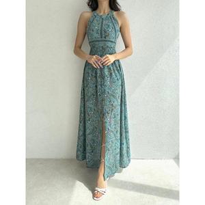 Abito leggendario con spacco lungo Maxi senza schienale da donna