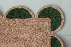 พรมปูพื้นถักจากเส้นใยปอกระเจา ลายหอยเชลล์ งานแฮนด์เมด สไตล์โมเดิร์น กันลื่น เป็นมิตรกับสิ่งแวดล้อม ซักได้ ให้ความอบอุ่นและพื้นผิวธรรมชาติ เหมาะสำหรับทุกห้อง - Product Image 5