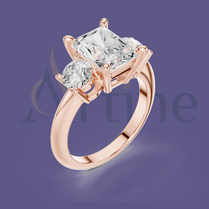 Bague de couple en argent gravé sur mesure 10K - Product Image 1