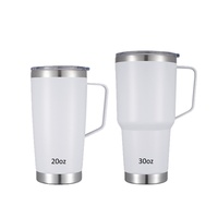 Nouveauté 2026 : Gobelets de voyage isothermes à double paroi en acier inoxydable 18/8, revêtement poudré, 20oz et 30oz, personnalisables avec logo – Meilleures ventes