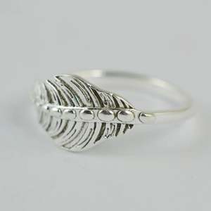Navya Craft Handmade 925 Sterling Silver Leaf <b>Ring</b> for Women <b>Plain</b> Inlay Design Sizes 4 to 13 for Christmas Anniversary Birthday - Product Image 6
