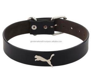 Collar de perro de cuero negro de 2 pulgadas de ancho de una sola capa resistente de alta calidad con remaches de hebilla de pasador de rodillo fuerte libre de óxido anillo en D - Product Image 6
