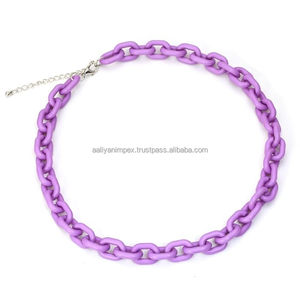 Nuevo diseño hecho a mano resina collar con cuentas conjunto para mujer colgante de lujo para fiesta niñas-AALIYAN IMPEX bajo precio recuerdo - Product Image 2