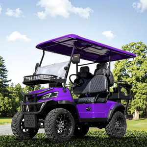 Brand New Purple Electric Golf Cart 4 Seater 48V Lifted Street Legal With Roof And <b>Storage</b> <b>Basket</b> - Product Image 4