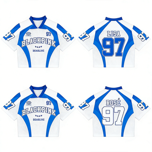 Camiseta Deportiva de Fútbol Personalizada con Cuello en V, Transpirable, Estilo Urbano, para Verano, con Bordado, Malla, Corte Recortado, Talla Grande - Product Image 5