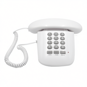 Teléfono Fijo Tradicional con Diseño de Radio para el Hogar, Color Blanco, Marca SOLE - Product Image 2