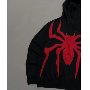 Nueva Sudadera con Capucha Estilo Hip Hop Urbano Informal para Exteriores, Sudadera con Capucha con Estampado de Calavera y Araña, Sudadera Térmica de Color Sólido para Hombre - Product Image 4