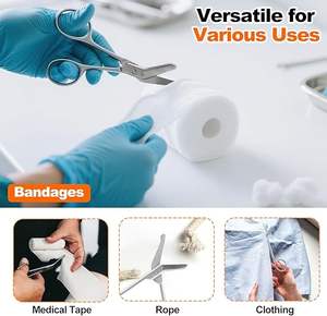 Ciseaux à bandage universels de qualité supérieure, 14 cm, argent, robustes, inclinés, super coupe, acier inoxydable, chirurgicaux, manuels - Product Image 3