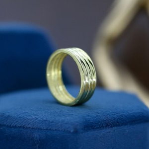 2025 bonne qualité 18K or Vermeil bande épaisse 925 argent Sterling Design minimaliste empilable Fine bijoux en gros pour les femmes - Product Image 6