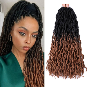 Extensions de cheveux synthétiques ondulés Gypsy Locs de 18 pouces, 100g, tresses synthétiques Gypsy Faux Locks, ombrées, tresses jumbo, tresses au crochet, cheveux Gypsy Locs - Product Image 1