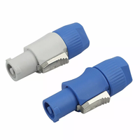 Connecteur d'alimentation 3Pin 20A 250VAC LED Speakon Male Plug Blue White Plug Female Socket for Stage Light LED Screen