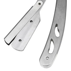 Navaja de Afeitar Profesional para Barbería |   Maquinilla de Afeitar Plegable de Acero Inoxidable de un Solo Filo de Alta Calidad para Uso Facial y Corporal - Product Image 2