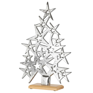Ornements de Noël en aluminium doré de qualité supérieure, artisanat en métal, pièce maîtresse pour arbre de Noël avec base en bois, prix bas - Product Image 2