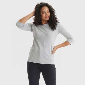Camiseta de talla personalizada para mujer de secado rápido y transpirable con mangas completas al por mayor blusas y camisas personalizadas en blanco - Product Image 1