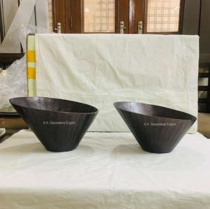 Bronze Color Kitchen Accessories-Fruit Salad <b>Mixing</b> Serving <b>Bowls</b> Hot Sale Home Kitchenware Decorative Taper Dough <b>Bowl</b> <b>Sets</b> - Product Image 4