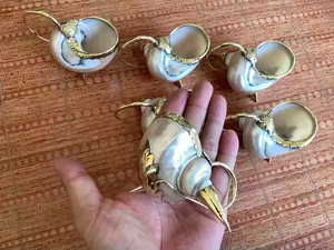 Tasse de coquillage artisanale avec intérieur lisse et valeur décorative - Product Image 6