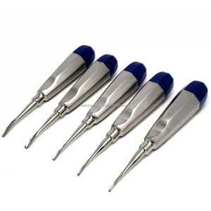 Ensemble d'ascenseurs de luxation dentaire incurvés Lot de 5 ascenseurs de racine chirurgicale pour la chirurgie implantaire Marque privée OEM CE disponible - Product Image 1