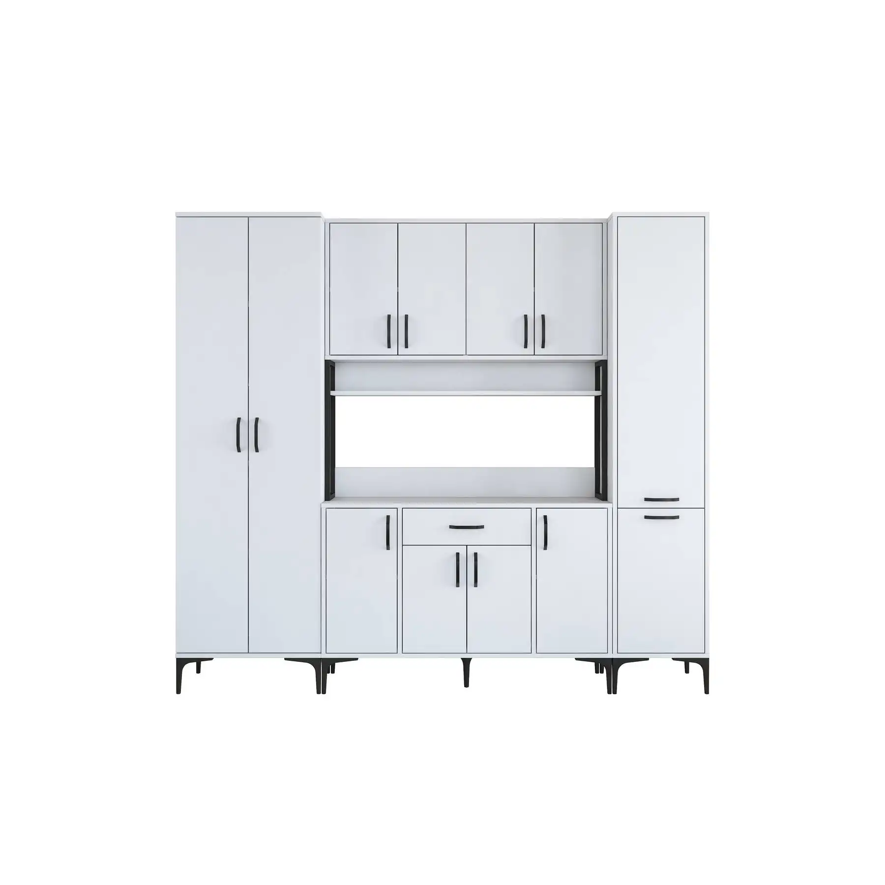 Rani JE132 armoire polyvalente pour salle de bain balcon cuisine cellier garde-manger couleur blanche turc prix d'usine en gros 3053