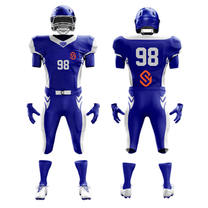 Ensemble d'uniformes de football américain personnalisé, maillot d'équipe de sublimation, ensemble d'uniformes de football américain en polyester respirant pour l'entraînement - Product Image 5