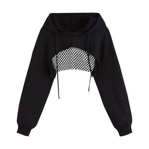 Fabricante de Pakistán, sudaderas con capucha cortadas de invierno para mujer, Parte delantera ligera, transpirable, antipilling, poliéster/algodón de alta calidad 2025 - Product Image 1