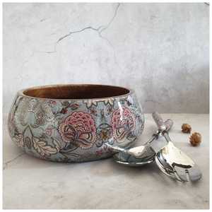 Elegante Tazón de Madera Ecológico Accica, Obra de Arte Esmaltada Hecha a Mano, Apto para Lavavajillas, Ligero, Plato Decorativo para Servir - Product Image 4