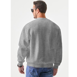 Men's Comfortable Loose Fit Round Neck Sweatshirt with Long Sleeves Custom Fabric Print Pullovers for Overseas Trade. - Product Image 2
