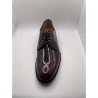 Chaussures Derby en cuir pour homme, fabriquées à la main en Italie, à bout uni, à lacets, pour toutes les saisons