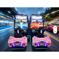Machine d'arcade de course dynamique à monnayeur en acier inoxydable, connectable individuellement, avec support anglais pour la conduite en drift rapide