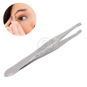 Pinzas para Cejas de Acero Inoxidable con Punta Inclinada, Herramienta de Belleza Profesional de Precisión, Venta al por Mayor OEM - Product Image 6