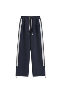 Fabricants de vêtements Pantalons longs amples ample en coton personnalisé toutes saisons taille haute baggy pour femmes - Product Image 4