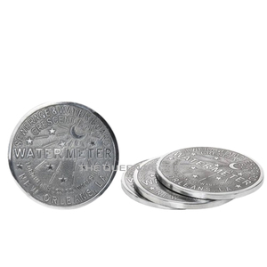 Sous-verres en pierre polis brillants de forme ronde en métal d'acier inoxydable de style classique utilisés à la maison hôtels restaurant - Product Image 3