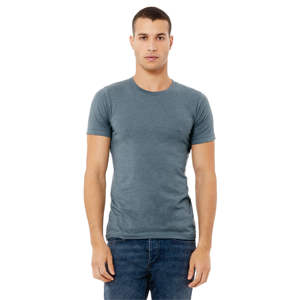 T-shirt unisexe Heather Slate CVC-52% Airlume Cotton, 48% Poly, 4.2 oz - Product Image 1