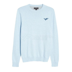 Produit le plus vendu : Sweat-shirts légers pour hommes, adaptés aux journées froides et aux looks superposés, en coton mélangé basique. - Product Image 5