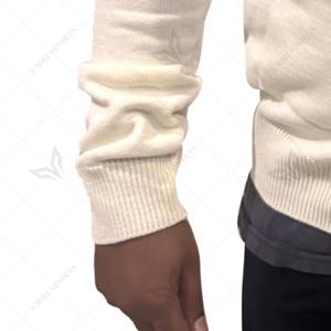 Chaqueta de Punto Personalizada de la Universidad Talladega, Cuello Solapa, Color Crema, con Bordado y Logotipos de Chenilla 1867, Corte Unisex - Product Image 5