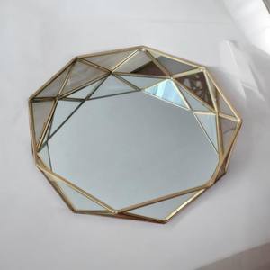 Luxueux miroir d'excellente qualité et plateaux de service en métal nouveauté en gros moderne personnalisé - Product Image 1